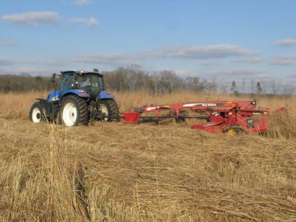 A tractor with a mower conditioner