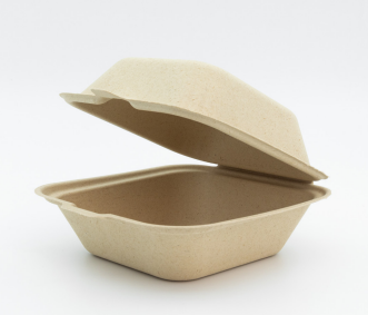 Nourish Molded Fiber Takeout Containers, 6.1 x 9 x 2.9, Natural, Sugarcane,  200/Carton